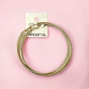 NEW Arden B. Large Gold Tone Double Hoop Earrings